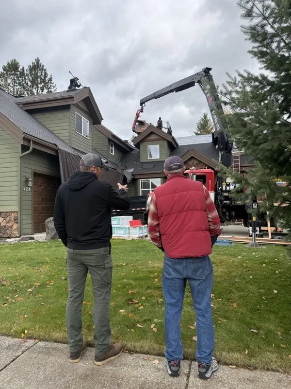 Rob and Steven on a job site in North Idaho