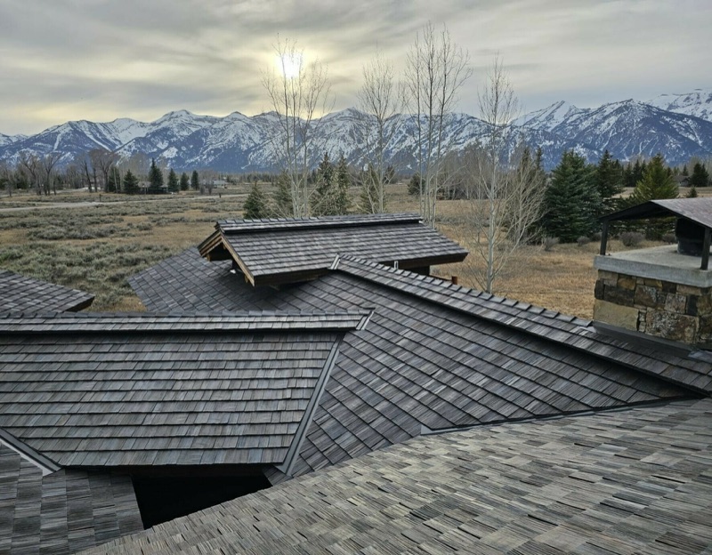 Brava Cedar Shake tiles installed on a residential roof