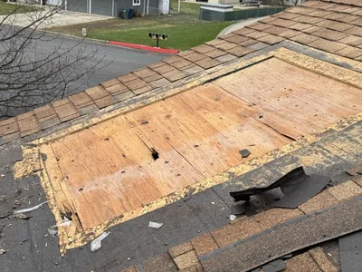 Ice dam damage