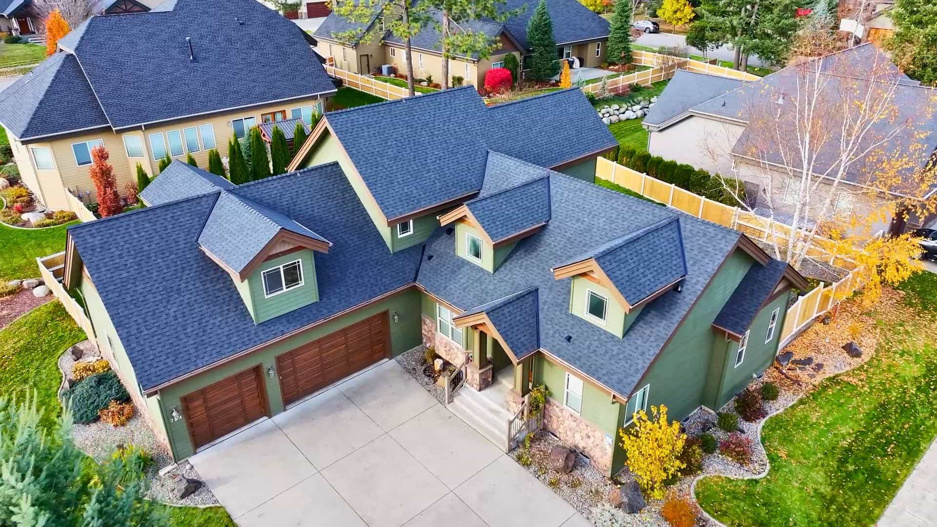 Completed roof installation