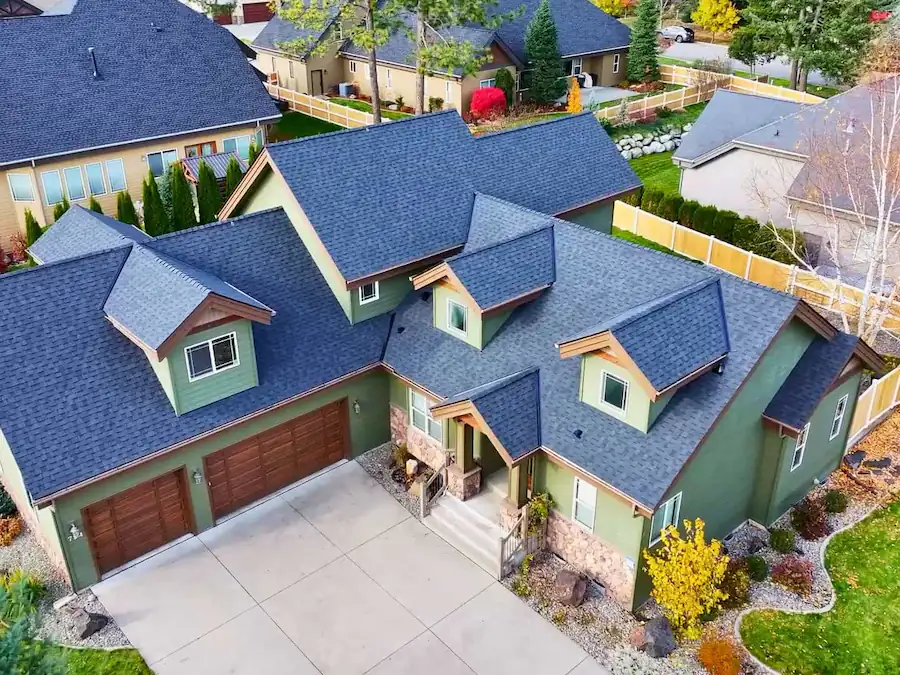 A completed Elevated Roofing Partners roof on a North Idaho home