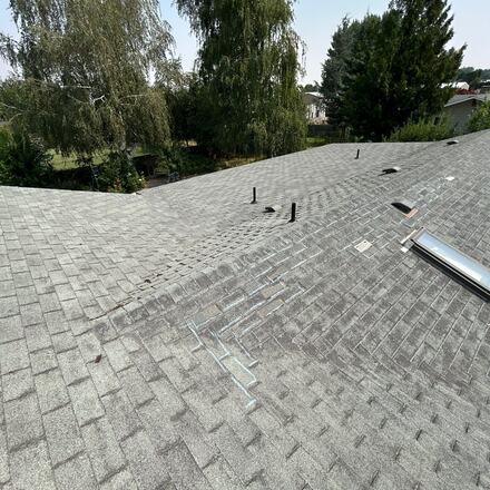 Ridge and hip lines with the vents visible